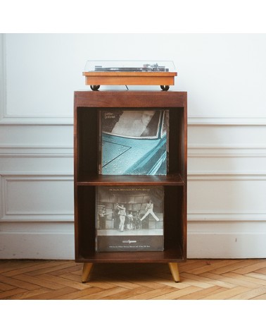 James - meuble de rangement disques vinyles en bois - couleur - noir  373900-Z - Conforama
